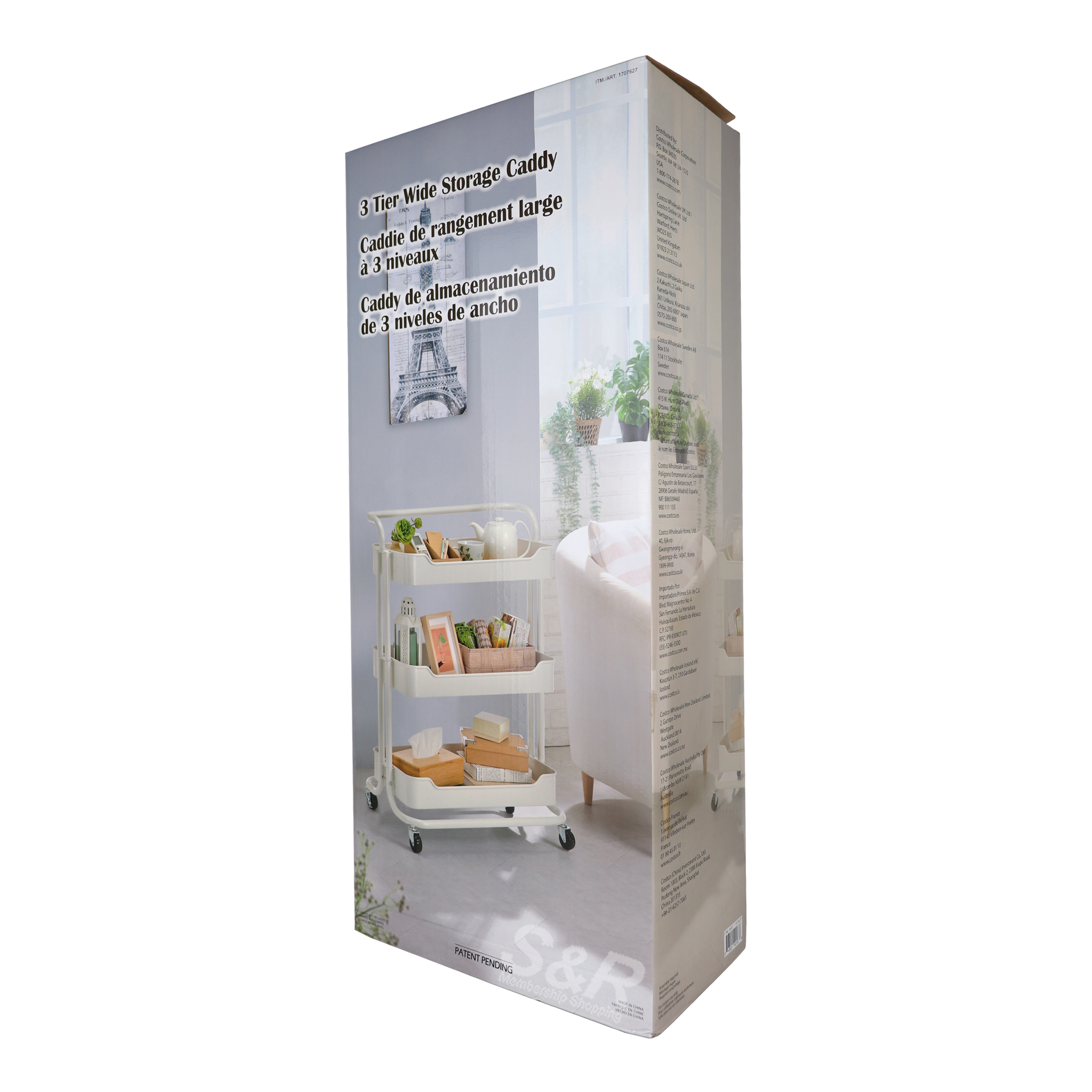 Edifice 3 Tier Wide Storage Caddy Edifice 3 Tier Wide Storage Caddy